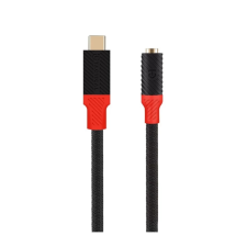 Tactical Pin4Fun adapter USB-C/Jack 3.5mm 0.1m fekete/piros kábel és adapter