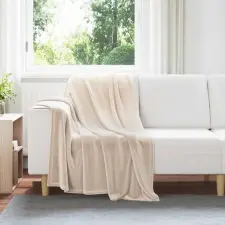  Takarók 6 pcs Bézs 130 x 150 cm Gyapjú lakástextília