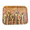  Tálca 34*23,5*2 cm mûanyag fakanál + fûszerek mintás M40327