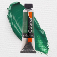Talens Cobra vizes olajfesték, 40 ml - 619, permanent green deep hobbifesték
