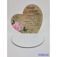  Talpas fa szív Köszönöm Édesanyám… 19,2x20cm dekorációs kellék