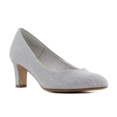 Tamaris csillogó ezüst női magassarkú Méret:39