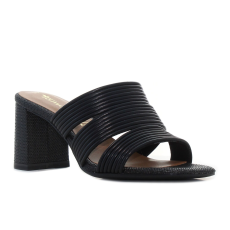 Tamaris fekete női magassarkú papucs Méret:38