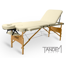  TANDEM Basic-3 összecsukható favázas masszázságy Szín: krém szépségápolási bútor