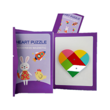  Tangram puzzle - mágneses -  heart puzzle, kirakós