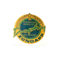  Tankmatrica Sixdays Trophy 1975 Zündapphoz információs címke