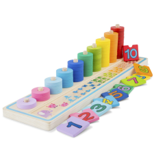  Tanulj számolni! Színes kirakós fajáték számlapokkal New Classic Toys kreatív és készségfejlesztő
