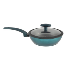 Tapadásmentes Alumínium indukciós Wok Üvegfedővel 28cm Sea Line edény