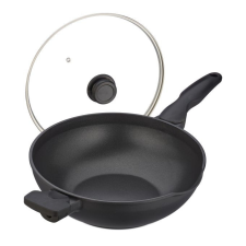Tapadásmentes wok üvegfedéllel 30 cm edény