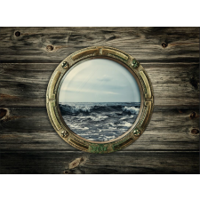  Tapéta A tenger a lőrésen keresztül, 400 x 250 cm tapéta, díszléc és más dekoráció