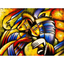  Tapéta absztrakt arcok, 350 x 200 cm tapéta, díszléc és más dekoráció