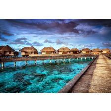  Tapéta Bora Bora házak, 400 x 250 cm tapéta, díszléc és más dekoráció