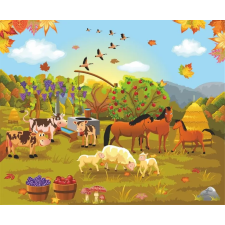  Tapéta Háziállatok, gyerekrajzok, 300 x 250 cm tapéta, díszléc és más dekoráció