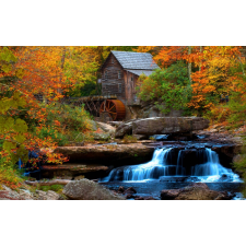  Tapéta malom vízeséssel, 300 x 200 cm tapéta, díszléc és más dekoráció