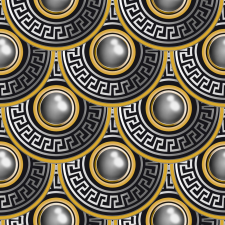  Tapéta vinyl Circle Versace 3D ezüst tapéta, díszléc és más dekoráció