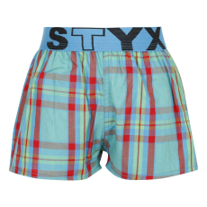  Tarka gyerek klasszikus boxeralsó Styx sport gumi (BJ939) 6-8 éves