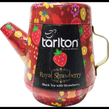 TARLTON Tea Pot Royal Strawberry Black Tea 100 g, fémdobozban (4798810014145) tea