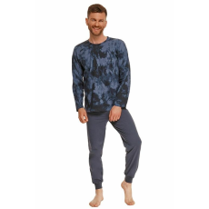 Taro Greg férfi pizsama, kék, batikolt XL