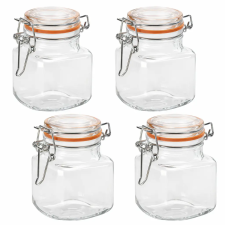  Tároló üveg csatos tetővel 32,3x8,4x6 cm szögletes 4db papírárú, csomagoló és tárolóeszköz