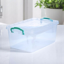 Tárolódoboz 13,7 L 35X23X16,5 CM kék füllel papírárú, csomagoló és tárolóeszköz