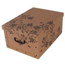 Tárolódoboz Miss Space MAXI 51x37x24 cm környezetbarát barokk fekete virágos bútor