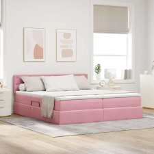  Tárolós Ágy matracmal fejtámlával Rózsaszín 90 x 200 cm ágy és ágykellék
