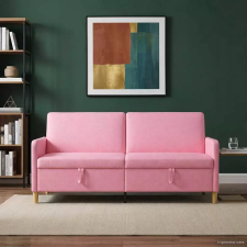  Tárolós Kanapé Rózsaszín 192 x 78 x 87 cm Poliészter bútor