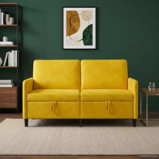  Tárolós Kanapé Sárga 152 x 78 x 87 cm Poliészter bútor