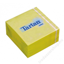 TARTAN Öntapadó jegyzettömb, 76x76 mm, 400 lap, TARTAN, sárga (LPT7676YN) jegyzettömb