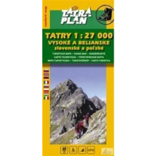 Tatra plan Magas Tátra és Bélai Tátra turista térkép Tatraplan 1:30 000 2016 térkép