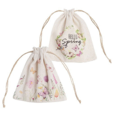  Tavaszi szütyő textil virágmintás - 2 féle ajándéktasak