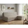  TAVERO SLIM L alakú kihúzható sarokkanapé, 201x140 cm, világos bézs, univerzális  Poso 100