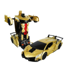  Távirányítós autó, játékautó, robottá alakítható autó Arany autópálya és játékautó