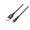 TB Micro USB-B apa - USB-A apa 2.0 Adat és töltő kábel - Fekete (2m) (AKTBXKU2MISI20B)