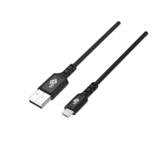 TB USB-A apa micro USB-B apa Adat és töltő kábel - Fekete (1m) kábel és adapter