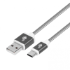 TB USB-A apa - USB-C apa 2.0 Adat és töltő kábel - Szürke (1,5 m) (AKTBXKUCSBA150S)