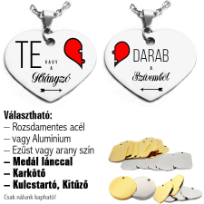 Te vagy a hiányzó... – páros kulcstartó több formában és színben kulcstartó