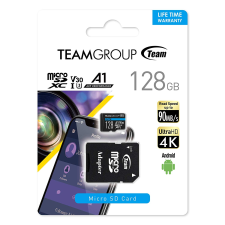 Teamgroup 128GB ELITE A1 microSDXC UHS-I CL10 memóriakártya + Adapter memóriakártya