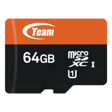 Teamgroup 64GB microSDXC Class 10 UHS-I/U1 + adapterrel memóriakártya