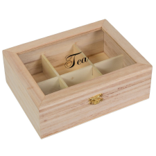 Teás doboz 6 rekeszes M7,5x21x16cm dekorációs kellék
