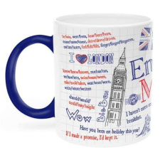 . Teásbögre, angol nyelvtani mintával, 32cl bögrék, csészék