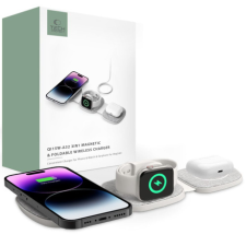 Tech-Protect A31 3in1 MagSafe vezeték nélküli töltő mobil / AirPods / Apple Watch, fehér okosóra kellék
