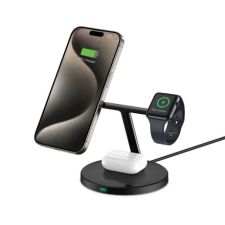 Tech-Protect A35 MagSafe vezeték nélküli töltő mobil / AirPods / Apple Watch, fekete okosóra kellék