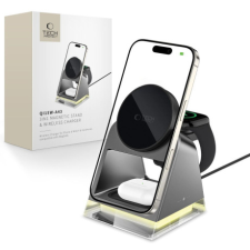Tech-Protect A43 MagSafe vezeték nélküli töltő mobil / Apple Watch / AirPods 15W, fekete okosóra kellék