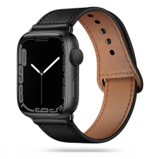 Tech-Protect Apple Watch Series 4/5/6/7/8/SE (38 / 40 / 41 mm) okosóra szíj - TECH-PROTECT Leather fekete bőr szíj (20 mm szíj szélesség) okosóra kellék