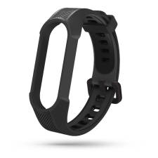 Tech-Protect Armor szilikon szíj, Xiaomi Mi Band 5/6 kompatibilis, fekete okosóra kellék