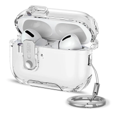 Tech-Protect Bounce Pro AirPods Pro 3 tok, karabinerrel, átlátszó fülhallgató, fejhallgató tok