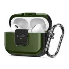 Tech-Protect Defender Hook Apple Airpods Pro 1 2 Green Magsafe Tokhoz fülhallgató, fejhallgató tok