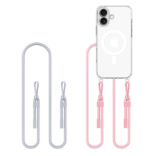 Tech-Protect FLEXAIR CHAIN MAGSAFE iPhone 16 tok készülékhez szürke &amp; rózsaszín tok és táska