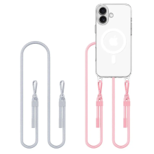 Tech-Protect flexair chain magsafe iphone 16 védőtok szürke és rózsaszín tok és táska